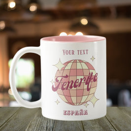 Tenerife canaries Spanien reser souvenir Café Två-Tonad Mugg