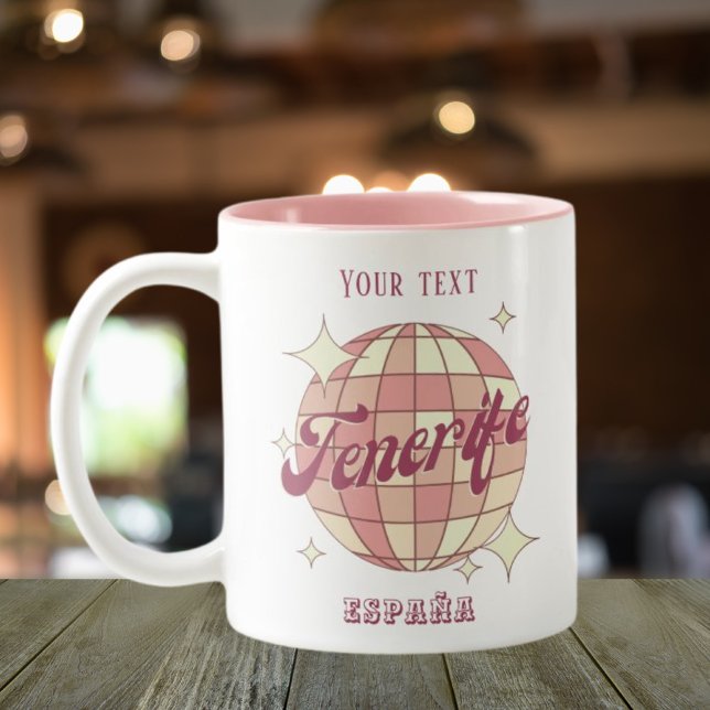 Tenerife canaries Spanien reser souvenir Café Två-Tonad Mugg (Skapare uppladdad)