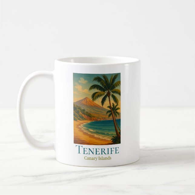 Tenerife Canary Islands Mount Teide Spanish Island Kaffemugg (Vänster)