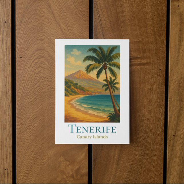 Tenerife Canary Islands Mount Teide Spanish Island Vykort (Tenerife Canary Islands Mount Teide Spanish Island Postcard)