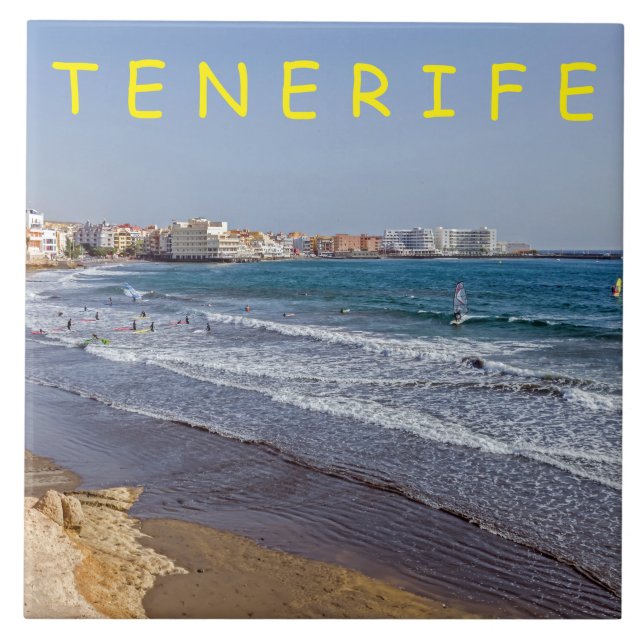Tenerife El Médano keramisk panel Kakelplatta (Framsidan)