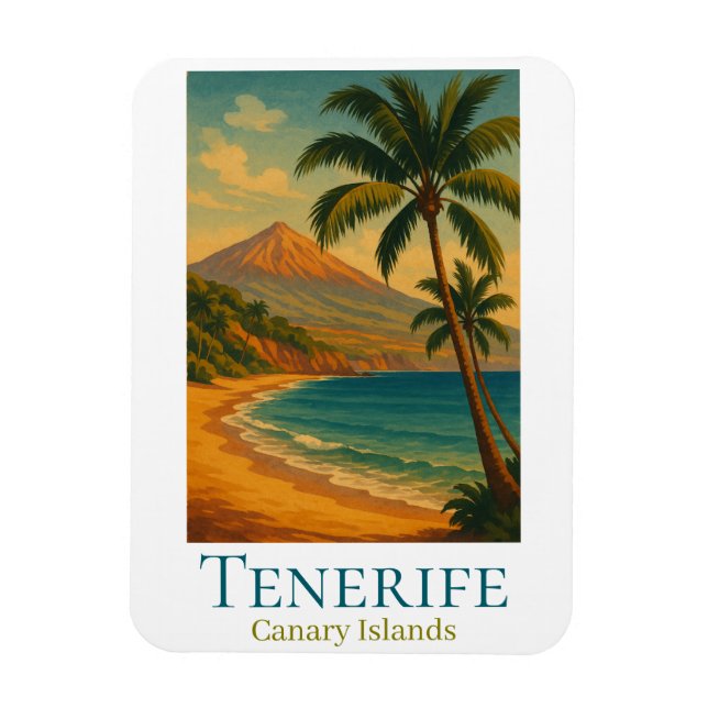 Tenerife Kanarieöarna Mount Teide Spanska ön Magnet (Vertikal)