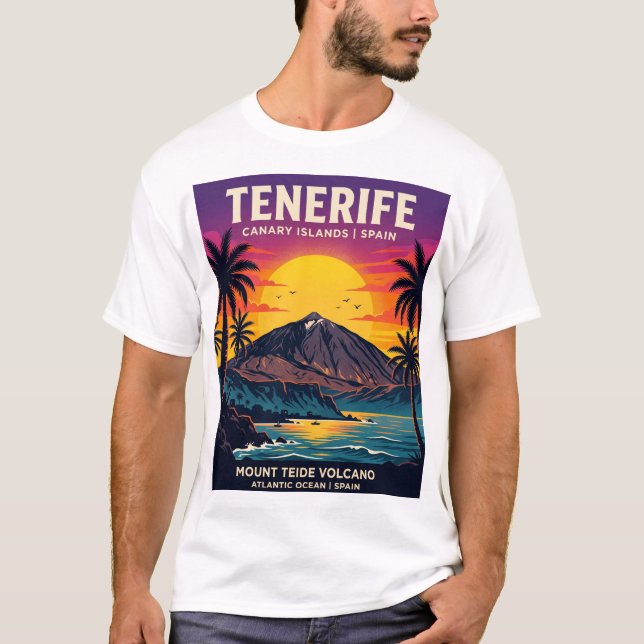 Tenerife Kanarieöarna Spanien T Shirt (Framsida)