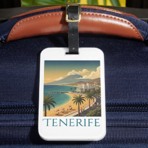Tenerife Kanarieöarna Vintage Kust Resa Bagagebricka