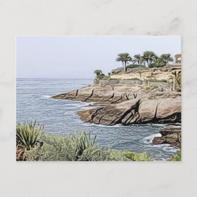 Tenerife,målad Vykort (Framsida)