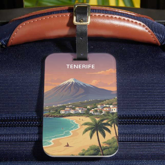 Tenerife Mount Teide Kanarieö Resemålning från för Bagagebricka (Framsida Insitu 2)