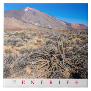 Tenerife Mount Teide visar keramiskt plattor Kakelplatta
