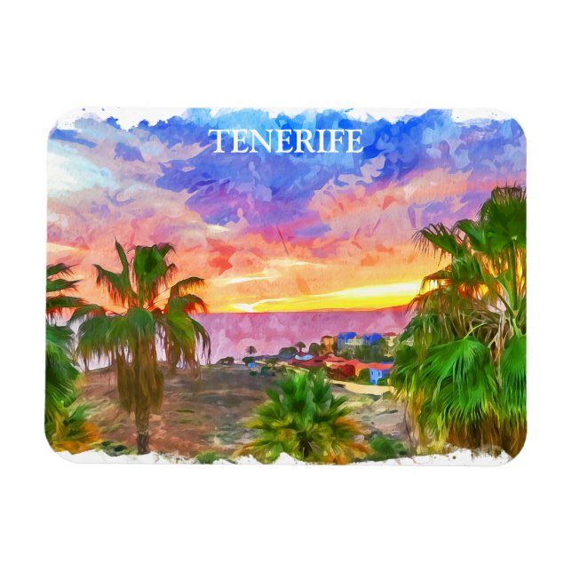 Tenerife Spain Canary Island vintage resor Magnet (Horisontell)