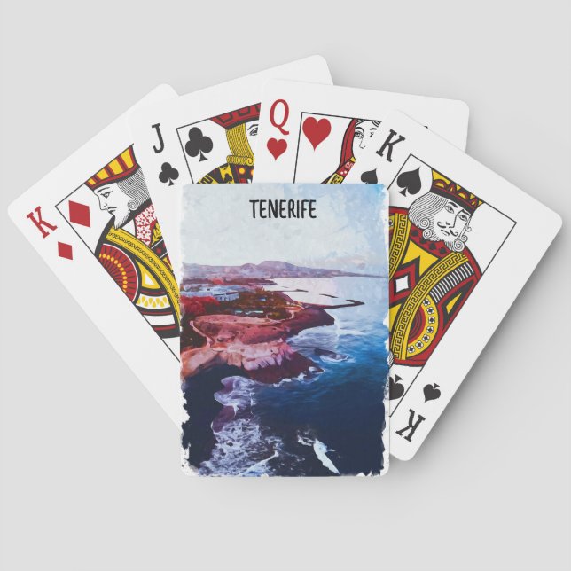 Tenerife Spain Kusten Kanarieöarna Souvenir Casinokort (Baksidan)
