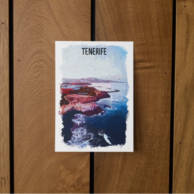 Tenerife Spain Kusten Kanarieöarna (Syvenir) Vykort (tenerife spanish island watercolor postcard)