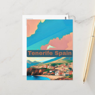 Tenerife Spain Travel Postcard Art Spain Travel Po Vykort