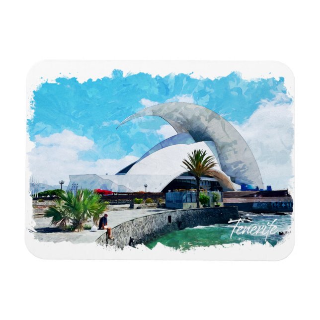 Tenerife Spanien Kanarieöarna Vintage resor Magnet (Horisontell)