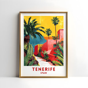 Tenerife Spanien Resemålning Väggkonst