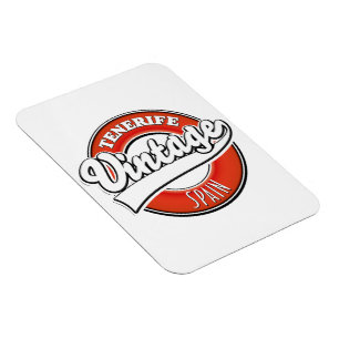 tenerife spanien vintage stil logotyp magnet