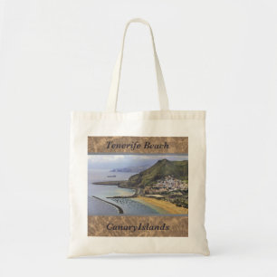 Tenerife Strand, Kanarieöarna Foto Shoppingväska Tygkasse