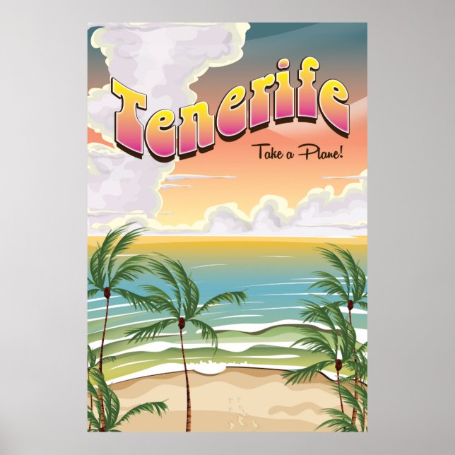 Tenerife-stranden poster Helgdag (Framsidan)