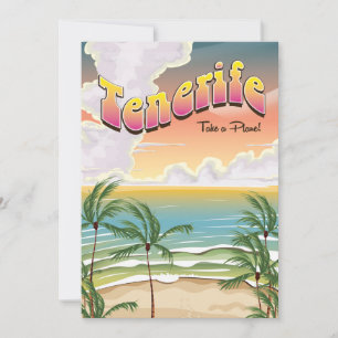 Tenerife-stranden poster Helgdag Julkort