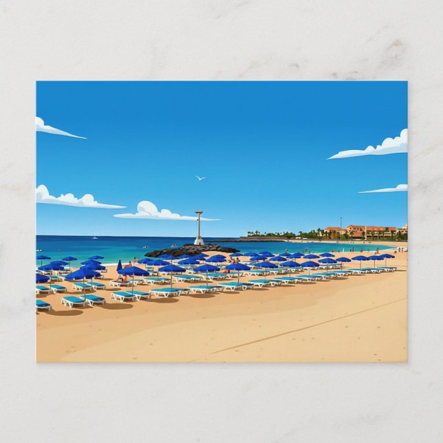 Tenerife strandutsikt vykort (Framsida)