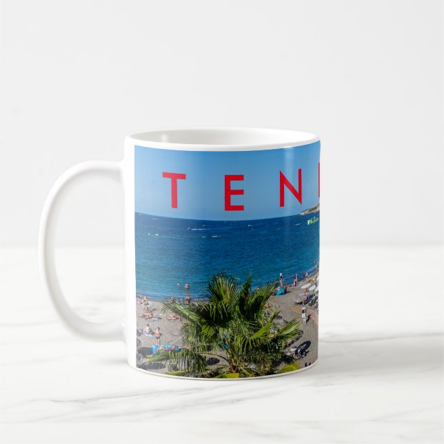 Tenerife-strandvy mugg (Vänster)