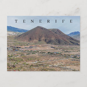 Tenerife vulkaniskt landskapsutsikt vykort