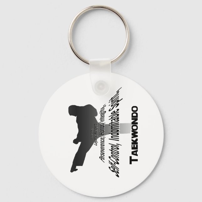 Tenets till Tae Kwon Do Keychain Nyckelring (Framsida)