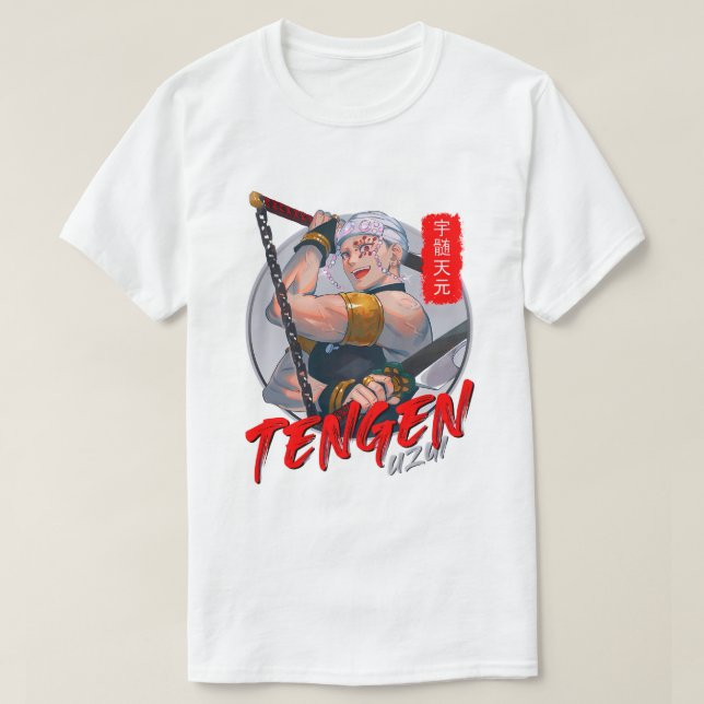 Tengen Uzui Ljud-Hashira-konst T Shirt (Design framsida)