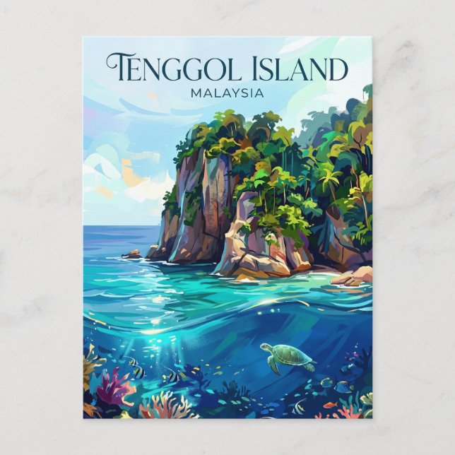 Tenggol Island Malaysia Vykort (Framsida)