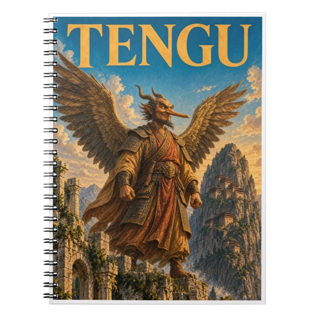 Tengu, gotisk fantasimonster anteckningsbok (Framsidan)