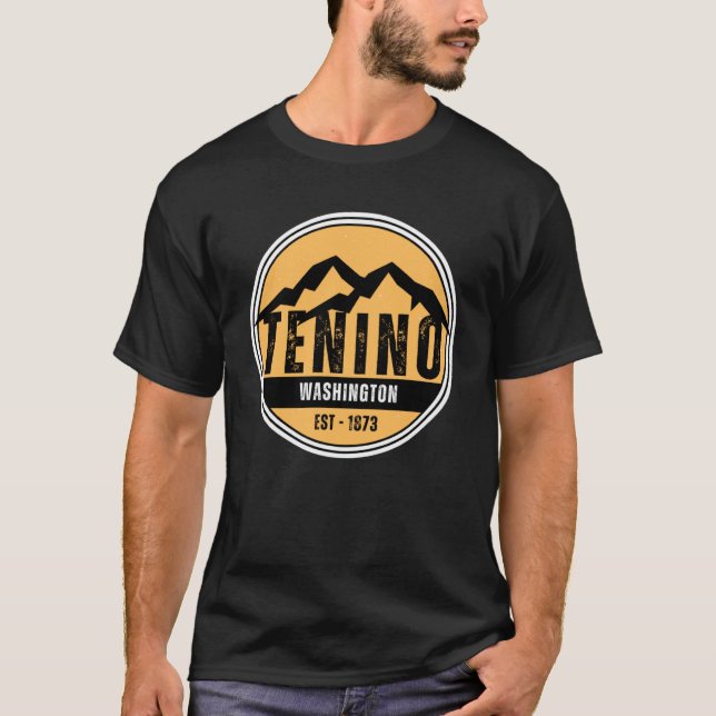 Tenino Washington Est 1873 T Shirt (Framsida)