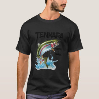 Tenkara bevarar det enkla Flygfisket Roligt Fisher T Shirt