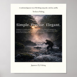 Tenkara Fiskeaffisch – Japansk flugfiske Poster