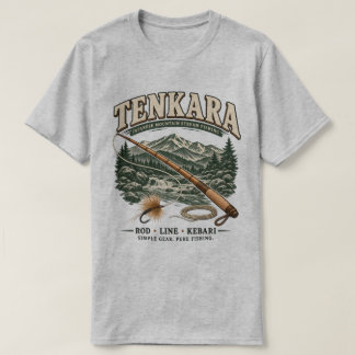 Tenkara – Vintage Japansk Flugfiske Grå T Shirt