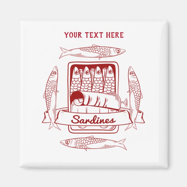 Tenn av sardiner magnet (Framsidan)