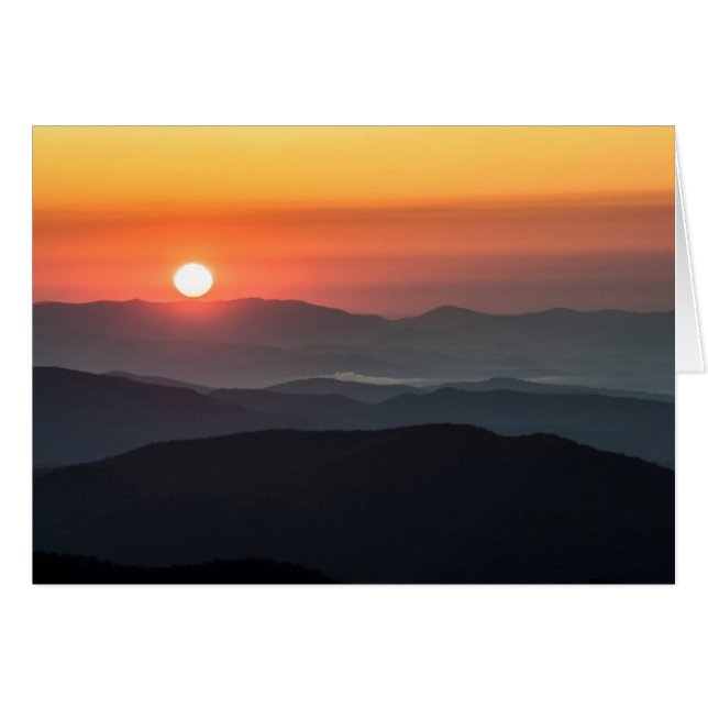 Tennant Mt, Graveyard Fields-området, soluppgång Hälsningskort (Framsidan Horizontal)