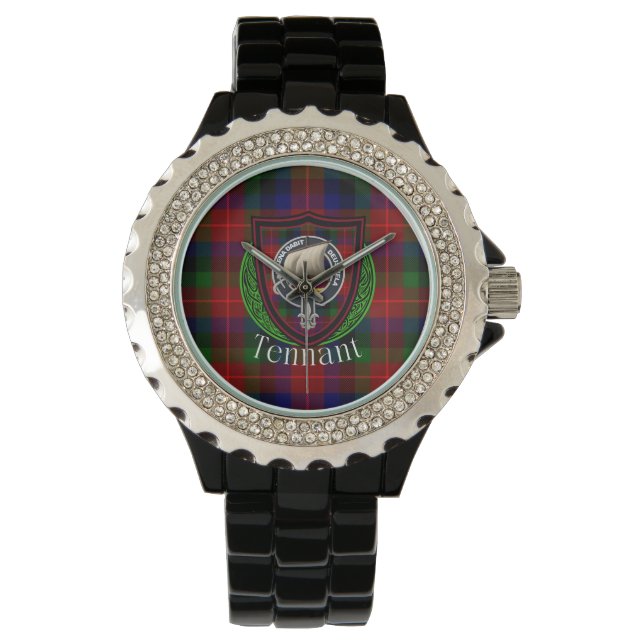 Tennant Scottish Clan Tartan & Crest Armbandsur (Framsida)