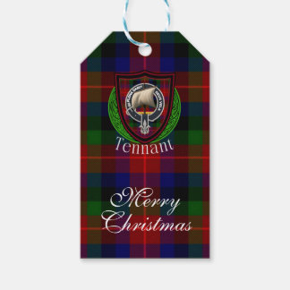 Tennant Scottish Clan Tartan & Crest Presentetikett