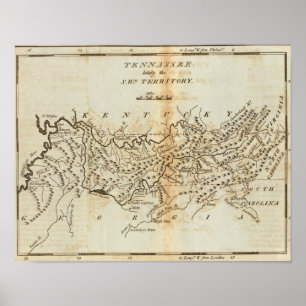 Tennassee sent det Southwestern territoriet Poster