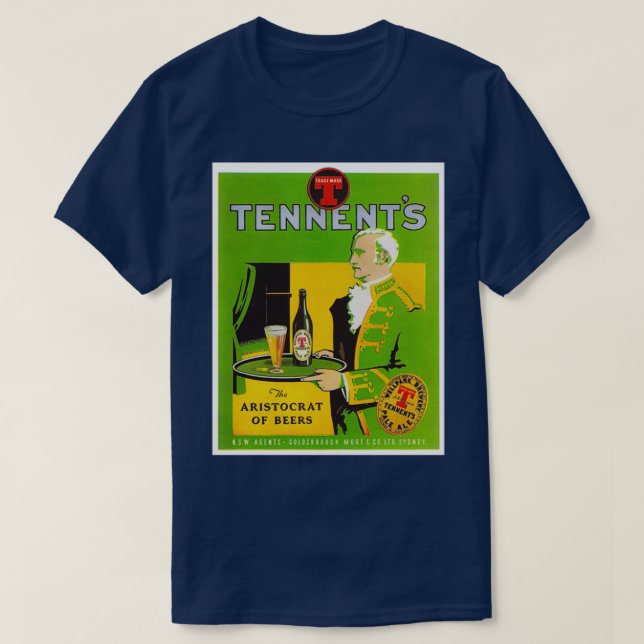 Tennent Retro-meddelande T Shirt (Design framsida)