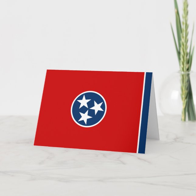Tennessean Flag, Flag of Tennessee Kort (Framsida)