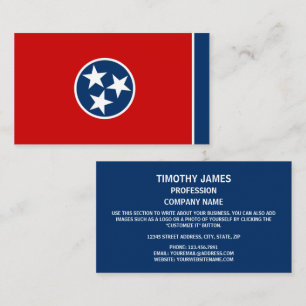 Tennessean Flagga, Tennessee, Flagga Visitkort