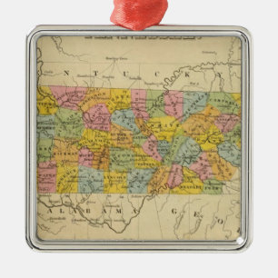 Tennessee 3 julgransprydnad metall