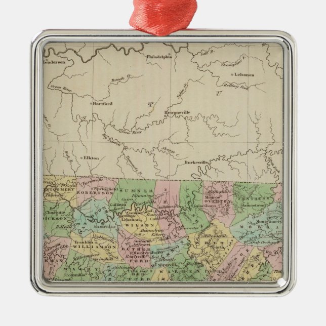 Tennessee 4 julgransprydnad metall (Framsidan)