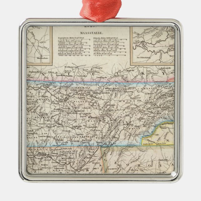 Tennessee 6 julgransprydnad metall (Framsidan)