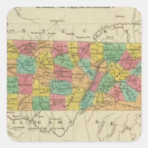 Tennessee 7 fyrkantigt klistermärke