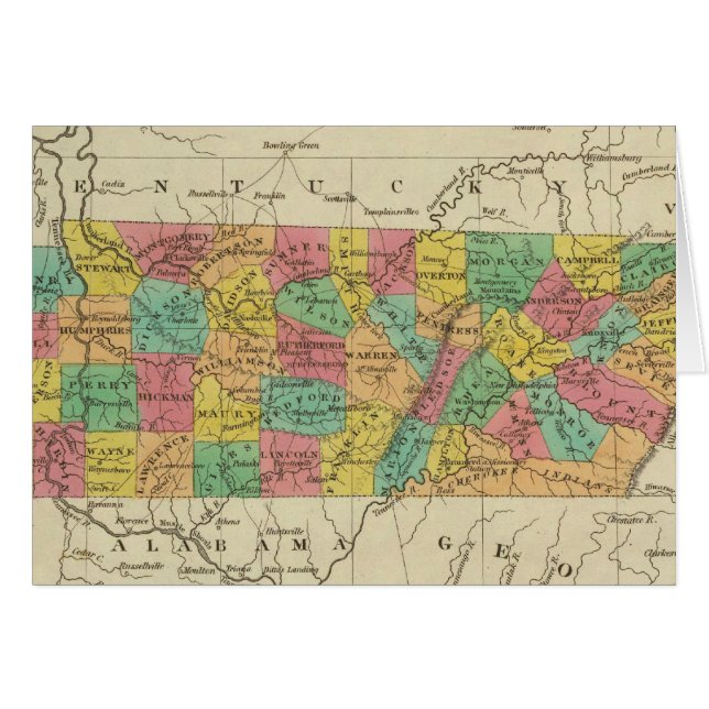 Tennessee 7 hälsningskort (Framsidan Horizontal)