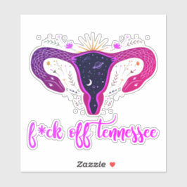 Tennessee Abortion Ban Celestial Uterus Car Decal Klistermärken