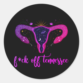Tennessee Abortion Ban Celestial Uterus Protest Runt Klistermärke