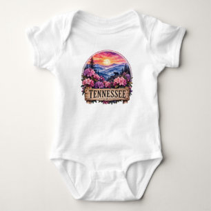 Tennessee Americana Blommig Patriotisk Statlig Des T Shirt