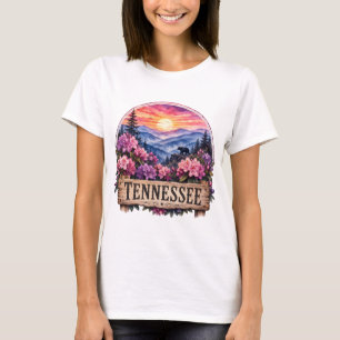 Tennessee Americana Blommig Patriotisk Statlig Des T Shirt