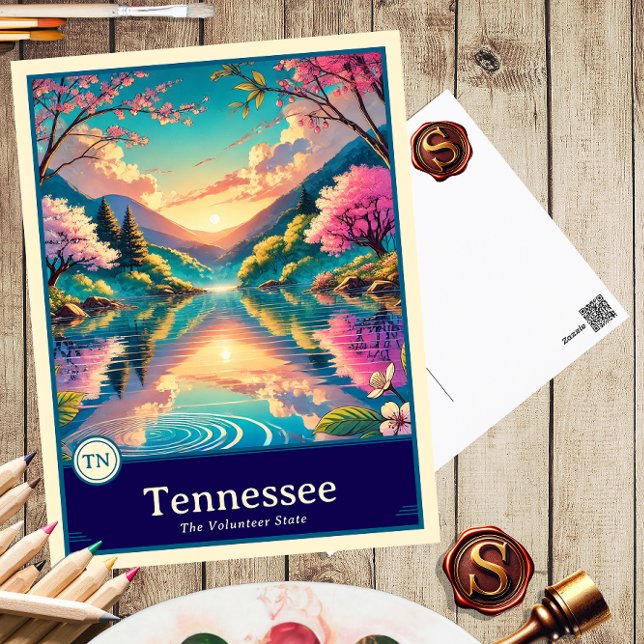 Tennessee | Anime Stil Cel Shaded-vykort Vykort (Skapare uppladdad)